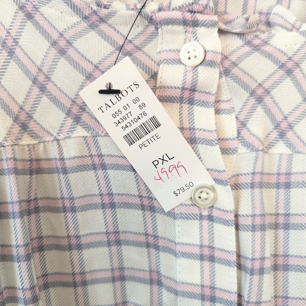 Talbots | Petite | Ruffle Detail Blouse - Picture 9 of 10